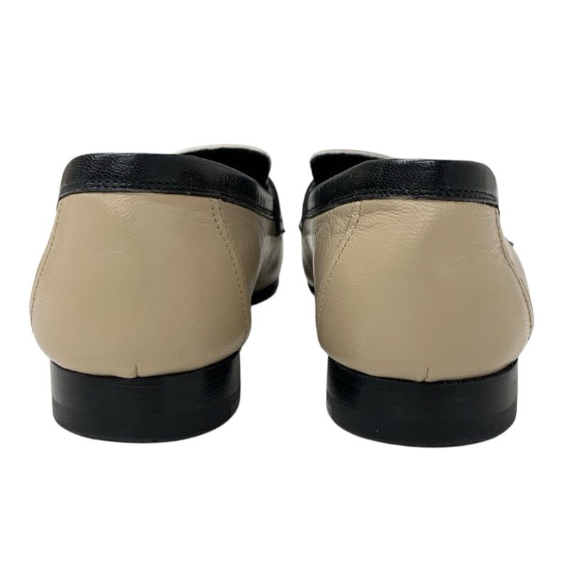 Hermes Royal Loafer Leather Shoes Leather Beige Black White Hhardware Constance