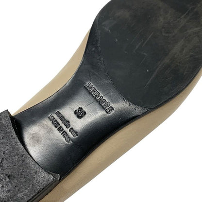 Hermes Royal Loafer Leather Shoes Leather Beige Black White Hhardware Constance