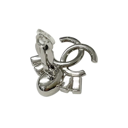 Chanel Earrings Earring Silver Coco Mark Bijou