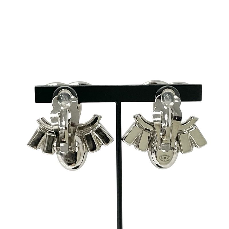 Chanel Earrings Earring Silver Coco Mark Bijou
