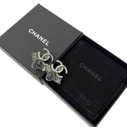 Chanel Earrings Earring Silver Coco Mark Bijou