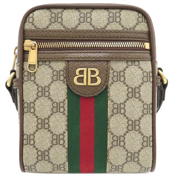 Balenciaga Shoulder Bag Gucci X Balenciaga Hacker Project Canvas Leather Brown