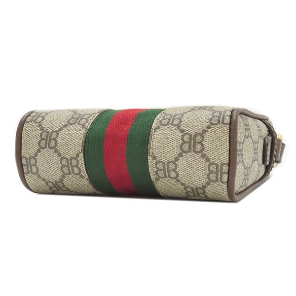 Balenciaga Shoulder Bag Gucci X Balenciaga Hacker Project Canvas Leather Brown