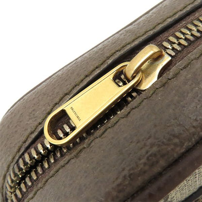 Balenciaga Shoulder Bag Gucci X Balenciaga Hacker Project Canvas Leather Brown