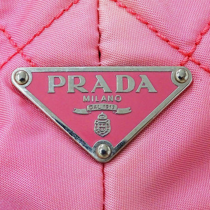 Prada Bag Women's Brand Tote Nylon Pink Handbag Chain Tote Quilted Fancy