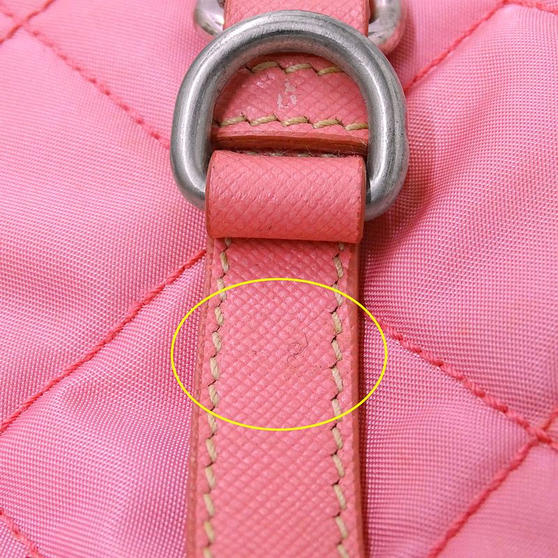 Prada Bag Women's Brand Tote Nylon Pink Handbag Chain Tote Quilted Fancy