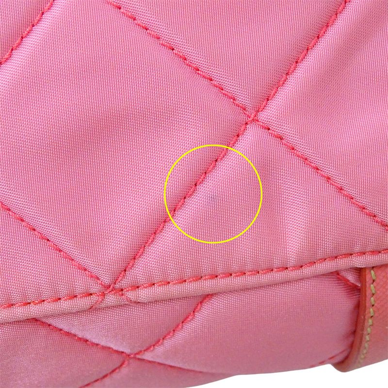 Prada Bag Women's Brand Tote Nylon Pink Handbag Chain Tote Quilted Fancy