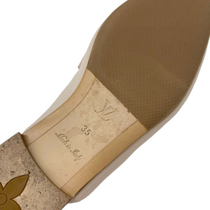 Louis Vuitton Capri Line Loafer Leather Shoes Leather Pink Beige Gold Flat