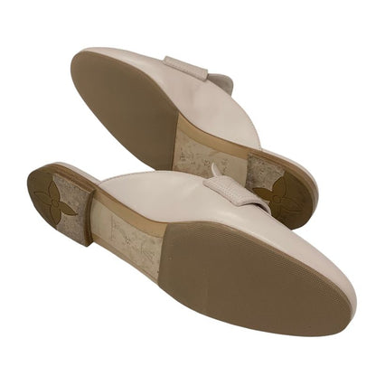 Louis Vuitton Capri Line Loafer Leather Shoes Leather Pink Beige Gold Flat