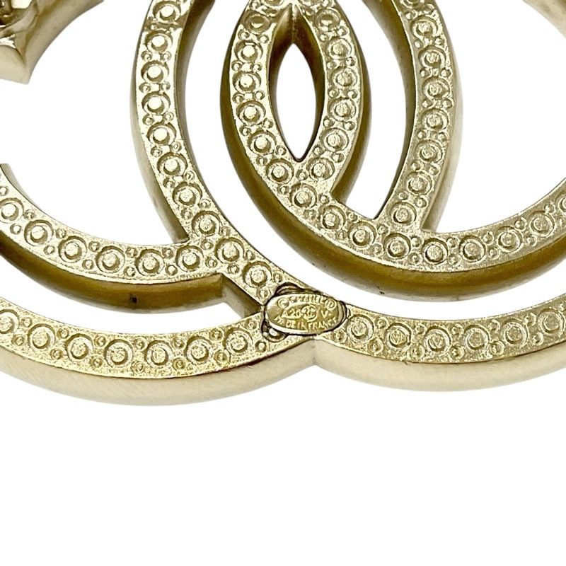 Chanel Brooch Corsage Gold Here Mark Rhinestone