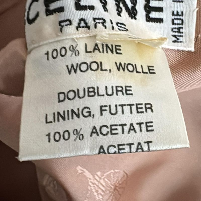 Celine Skirt Size 40 M Women's - Ivory Light Brown and Black Knee Length