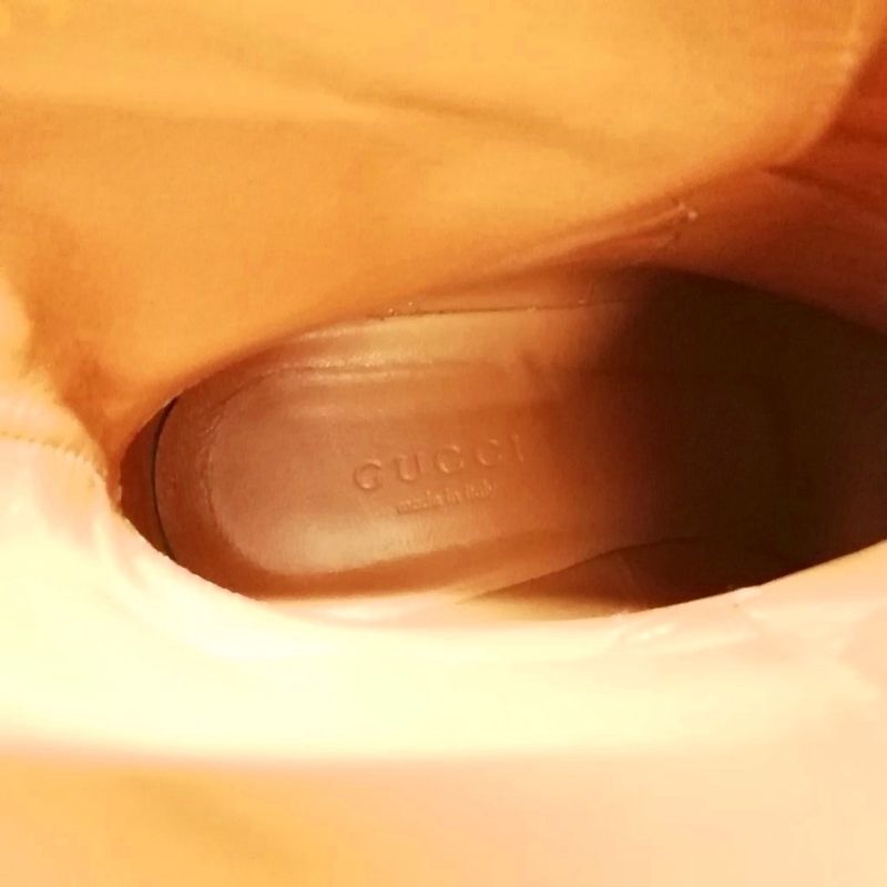 Gucci 380949 Maori Lifford Heeled Boots Short Middle Boots Booties 36.5 Brown