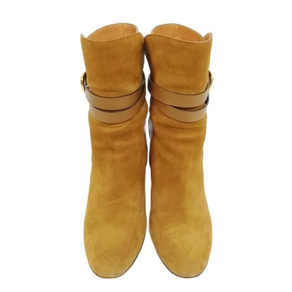 Gucci 380949 Maori Lifford Heeled Boots Short Middle Boots Booties 36.5 Brown