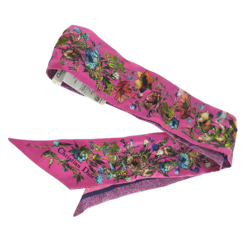 Christian DIOR Flower Scarf Neckwear / 80151 / Pink / Next Day Delivery