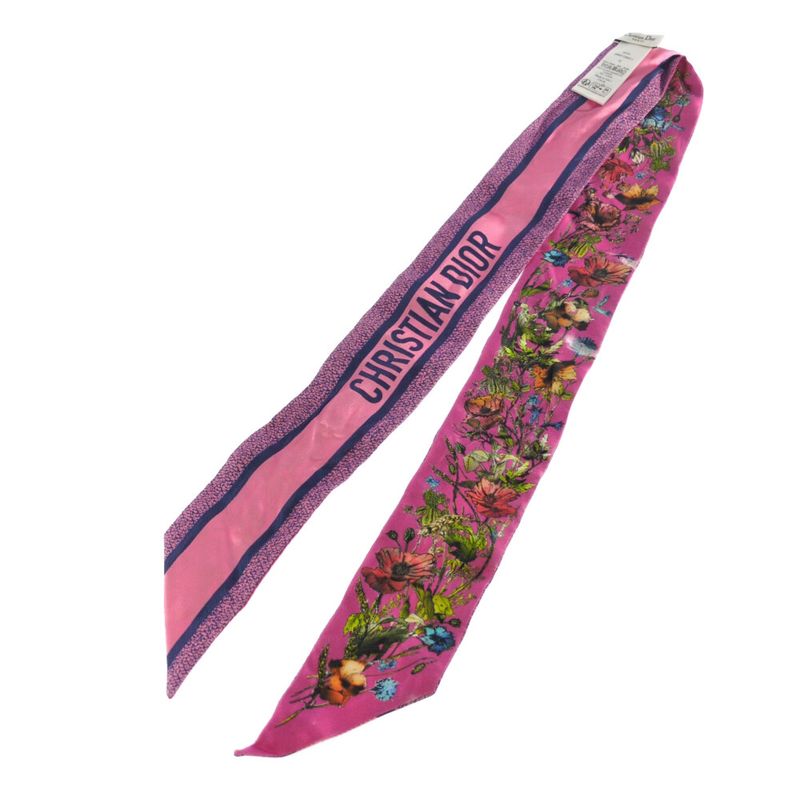Christian DIOR Flower Scarf Neckwear / 80151 / Pink / Next Day Delivery