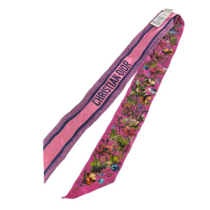 Christian DIOR Flower Scarf Neckwear / 80151 / Pink / Next Day Delivery