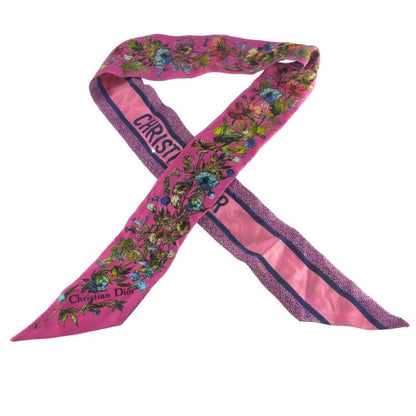 Christian DIOR Flower Scarf Neckwear / 80151 / Pink / Next Day Delivery