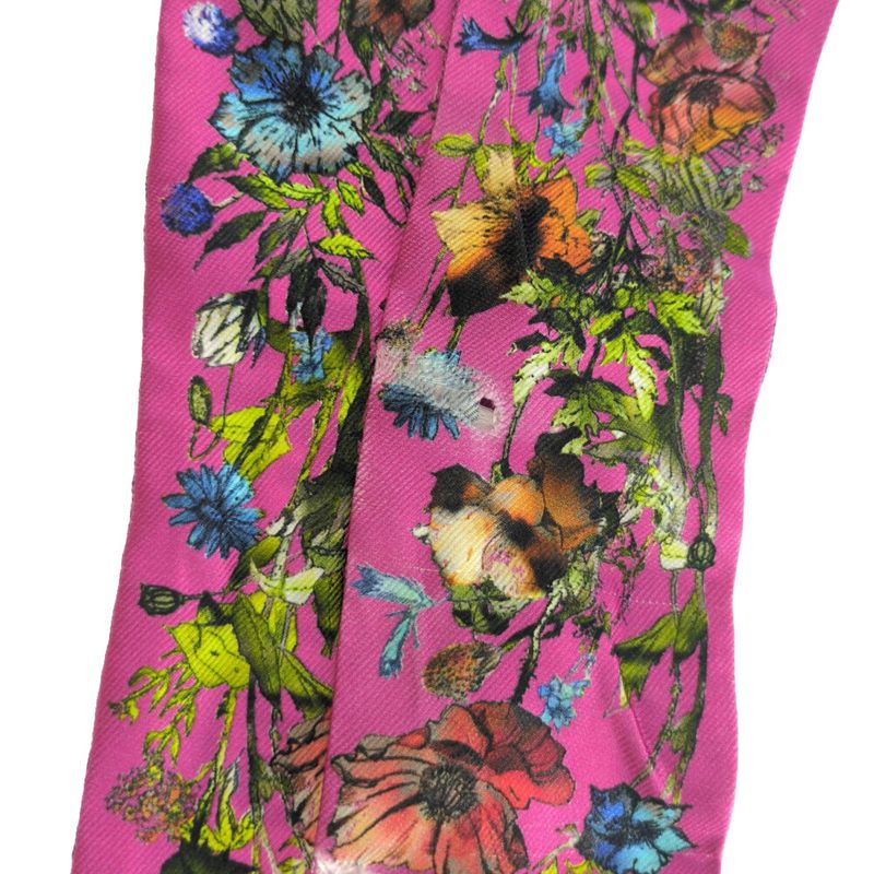 Christian DIOR Flower Scarf Neckwear / 80151 / Pink / Next Day Delivery
