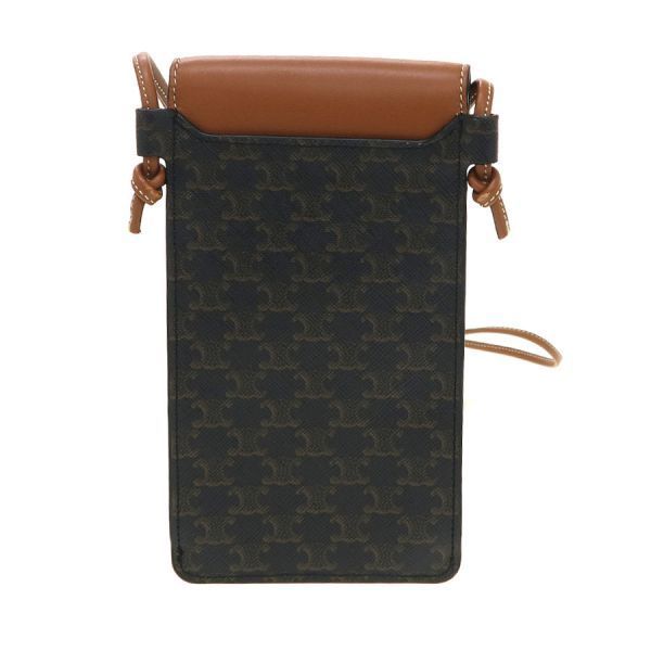 Celine Mobile Pouch / Triomphe Canvas And Lambskin 10g332cqd.04lu