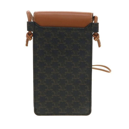 Celine Mobile Pouch / Triomphe Canvas And Lambskin 10g332cqd.04lu