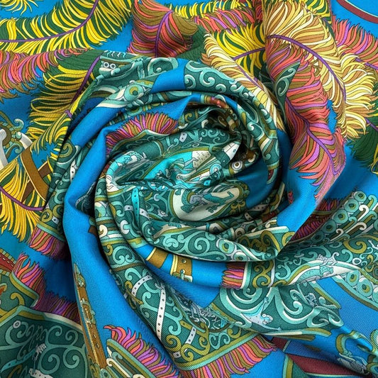 Hermes Sous le Gide de Mars Military God Mars Carré 90 Scarf Brand Cabasー