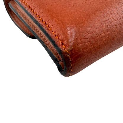 Loewe Small Vertical Wallet Trifold Wallet Brown Ladies