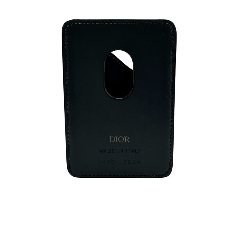 Dior Magnetic Card Holder Card Case Khaki Ladies