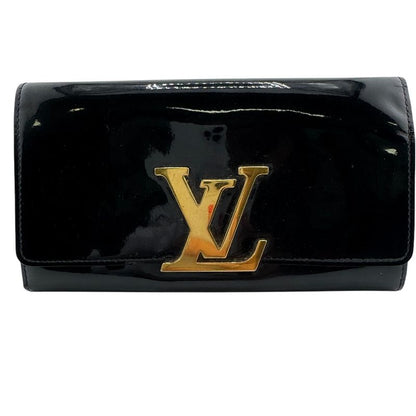 Louis Vuitton M61316 Portefeuille Louise Long Wallet Black Unisex