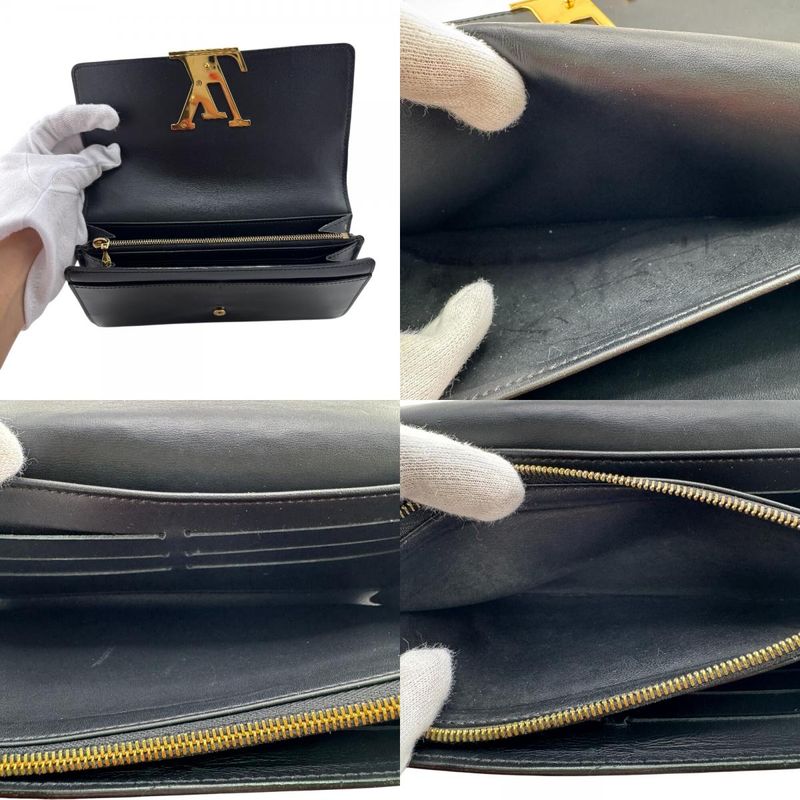 Louis Vuitton M61316 Portefeuille Louise Long Wallet Black Unisex