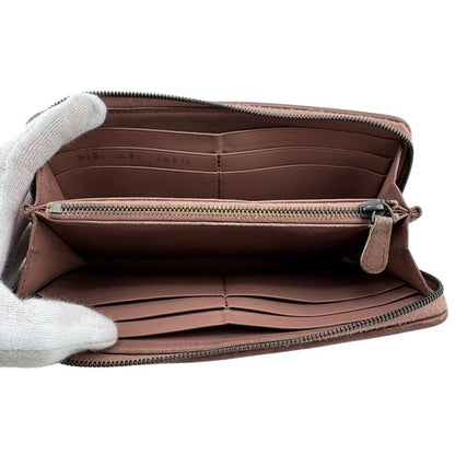 Bottega Veneta Round Zip Wallet Intrecciato Long Wallet Branded