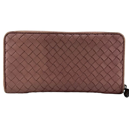 Bottega Veneta Round Zip Wallet Intrecciato Long Wallet Branded