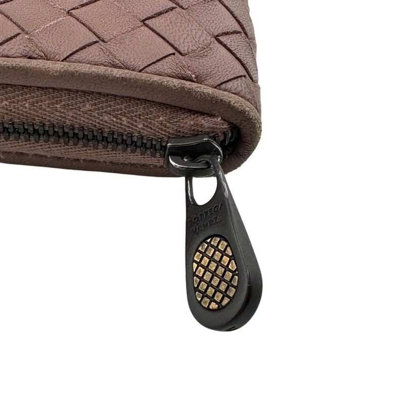 Bottega Veneta Round Zip Wallet Intrecciato Long Wallet Branded