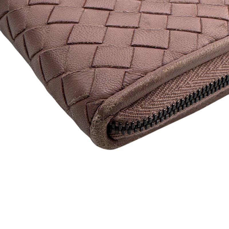 Bottega Veneta Round Zip Wallet Intrecciato Long Wallet Branded