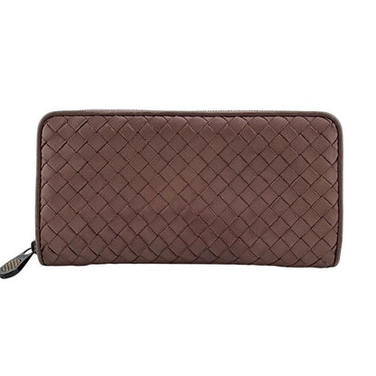 Bottega Veneta Round Zip Wallet Intrecciato Long Wallet Branded