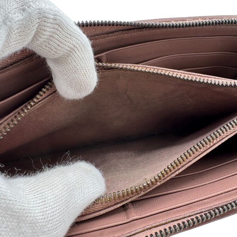 Bottega Veneta Round Zip Wallet Intrecciato Long Wallet Branded