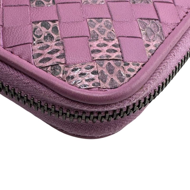 Bottega Veneta Round Zip Wallet Intrecciato Long Wallet Branded