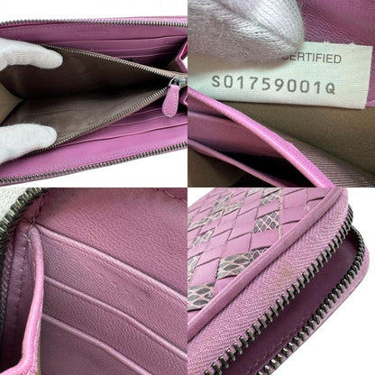 Bottega Veneta Round Zip Wallet Intrecciato Long Wallet Branded