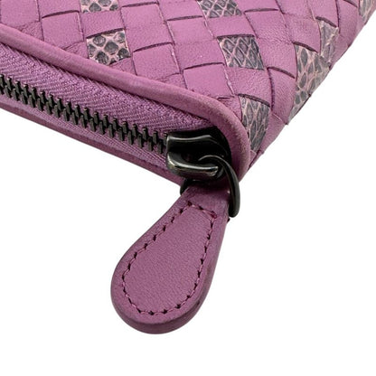Bottega Veneta Round Zip Wallet Intrecciato Long Wallet Branded