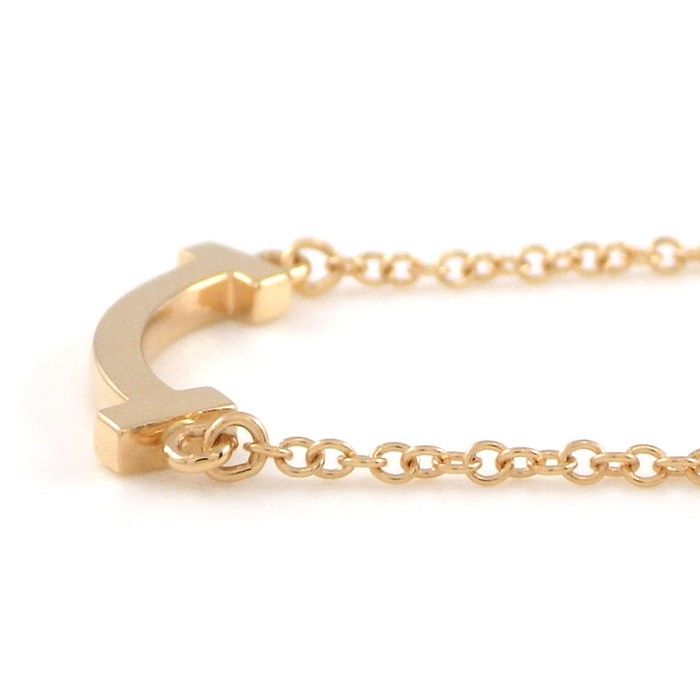 Tiffany & Co Tiffany & Co Necklace T-Smile Mini Micro 62617721 18k Pink Gold