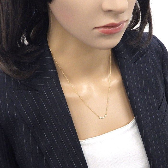 Tiffany & Co Tiffany & Co Necklace T-Smile Mini Micro 62617721 18k Pink Gold