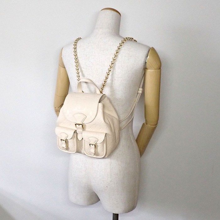 Louis Vuitton Backpack Sac Backpack M47106 Cles Monogram Empreinte Leather Gold