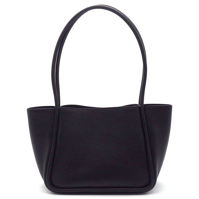 Prada Tote Bag Soft Grain Triangle Logo Mini Tote 1bg539 Black Leather Gold