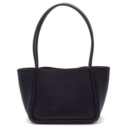 Prada Tote Bag Soft Grain Triangle Logo Mini Tote 1bg539 Black Leather Gold