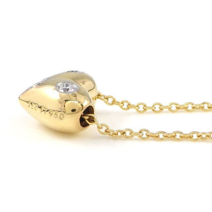 Tiffany & Co Tiffany & Co Necklace Dots Pinch Heart with 3 Point Diamonds 18k