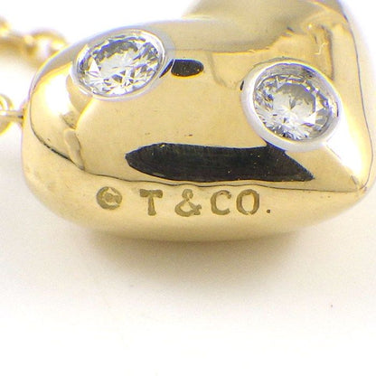 Tiffany & Co Tiffany & Co Necklace Dots Pinch Heart with 3 Point Diamonds 18k