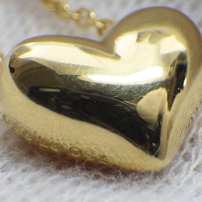 Tiffany & Co Tiffany & Co Necklace Dots Pinch Heart with 3 Point Diamonds 18k