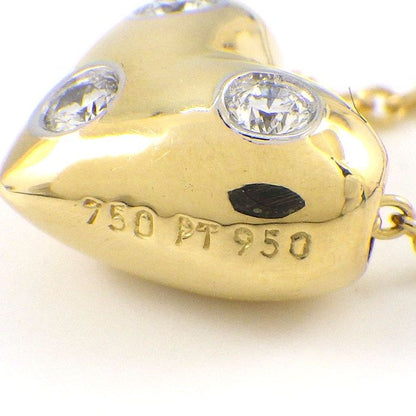 Tiffany & Co Tiffany & Co Necklace Dots Pinch Heart with 3 Point Diamonds 18k