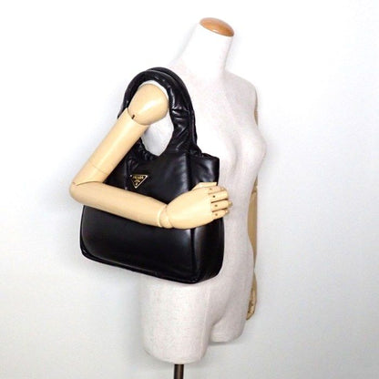 Prada Tote Bag Soft Padded Nappaleather 1bg412 2dyi V Ovo F0002 Nero (Black)