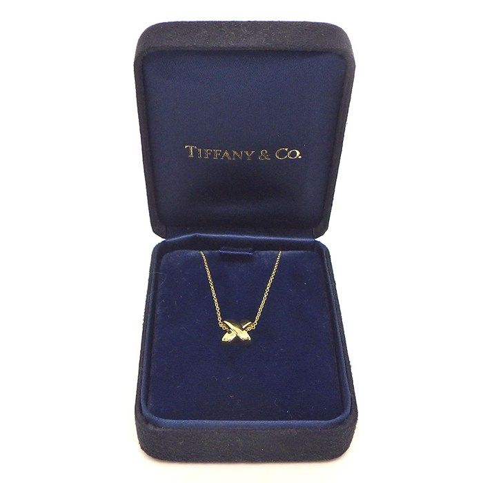 Tiffany & Co Tiffany & Co Necklace Signature Cross Stitch 18k Yellow Gold
