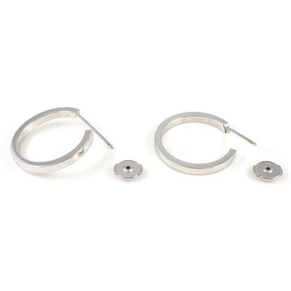Cartier Earrings Classic Hoops with Diamonds 18k White Gold